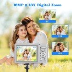 30MP Vlogging Camera with 18X Zoom & 32GB Card