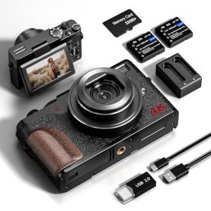 NBD 4K 56MP Compact Vlogging Camera with Flip Screen