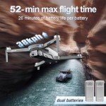 4K Camera Drone for Beginners with Dual Batteries