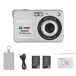 Andoer 1080P Compact Camera with Rechargeable Batteries
