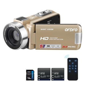 ORDRO B320 1080P Camcorder with Touch Screen & Zoom