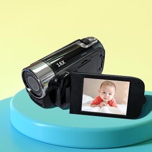 ICOUVA 1080P Mini DV Camcorder with Flip Screen