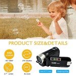 ICOUVA 1080P Mini DV Camcorder with Flip Screen