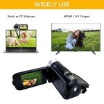 ICOUVA 1080P Mini DV Camcorder with Flip Screen