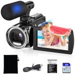 Vmotal 2.7K Digital Camcorder with Mic & SD Card