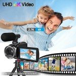 Vmotal 2.7K Digital Camcorder with Mic & SD Card