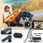 Vmotal 2.7K Digital Camcorder with Mic & SD Card