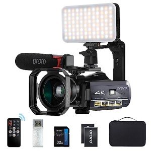 ORDRO AC3 4K Night Vision Camcorder Bundle