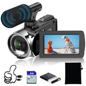 Windancy 4K FHD Camcorder with 18X Zoom
