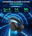 Edifier W830NB Bluetooth Over-Ear Headphones, 94H Playtime