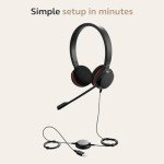 Jabra Evolve 20 Stereo USB Headset with Noise Cancellation