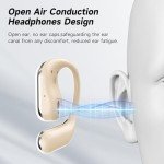 EUQQ Bone Conduction Wireless Sports Earbuds - Khaki