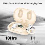 EUQQ Bone Conduction Wireless Sports Earbuds - Khaki
