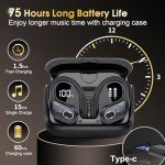 Aptkdoe 75H Bluetooth 5.3 Wireless Earbuds