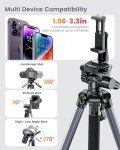 CAMBOFOTO 74" Professional Aluminum Tripod Stand