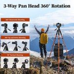 74" Heavy Duty Tripod for Camera & Phone