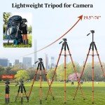 74" Heavy Duty Tripod for Camera & Phone