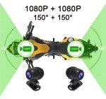 Dual 1080P Motorcycle Waterproof Dash Cam with WiFi