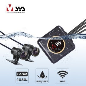 Dual 1080P Waterproof Motorcycle Camera with GPS