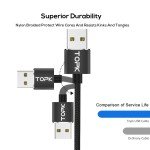 TOPK 3-in-1 Magnetic Charging Cable - Nylon Braided