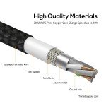 TOPK 3-in-1 Magnetic Charging Cable - Nylon Braided