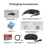 Hereta 4K HD WiFi Sports Camera Sunglasses