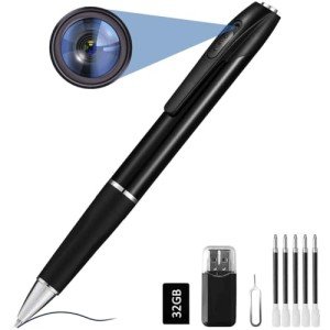 FINSUI 1080P Spy Pen Camera with 32GB SD Card