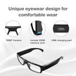 Hereta 1080P Spy Camera Glasses with 32GB Card