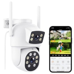 2K Dual Lens Outdoor Security Camera with Night Vision