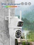 2K Dual Lens Outdoor Security Camera with Night Vision