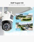 ZOSI 6MP Dual-Lens WiFi Outdoor CCTV Camera