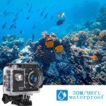 Jadfezy 1080P Waterproof Action Camera with Accessories