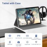 BYYBUO 10.1" Android 13 Tablet with Case
