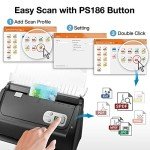 Plustek PS186 Document Scanner with Auto Feeder