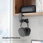 Adjustable Rotating Headphone Stand with Cable Organizer