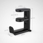 Adjustable Rotating Headphone Stand with Cable Organizer