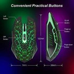 VEGCOO C12 Wireless Gaming Mouse - Rechargeable & Silent
