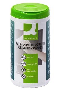Q-CONNECT 100PCS Antistatic Screen Cleaning Wipes