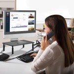 Metal Monitor Stand Riser with Adjustable Height