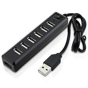 Aussel 7-Port USB Hub High Speed Adapter