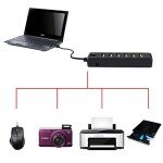Aussel 7-Port USB Hub High Speed Adapter