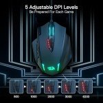Redragon M908 RGB Wired Gaming Mouse with 12 Buttons