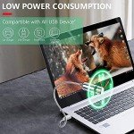Mini USB LED Clock Fan with Flexible Neck