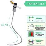 Mini USB LED Clock Fan with Flexible Neck