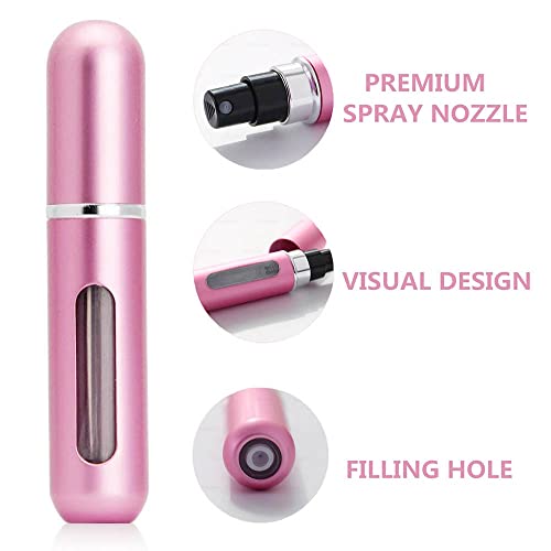 Pink Portable 5ML Perfume Atomiser for Travel