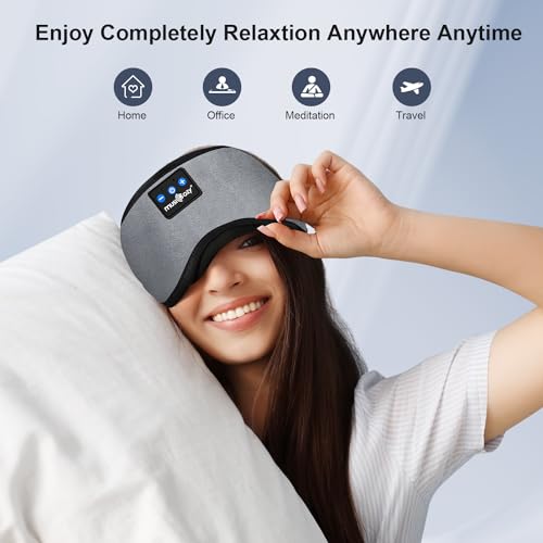 Bluetooth Headphones Eye Mask, Ultra-Soft Sleep Accessory