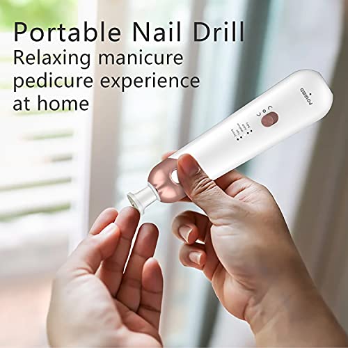 Cordless Electric Nail Drill Set - LED Light, 5-speed