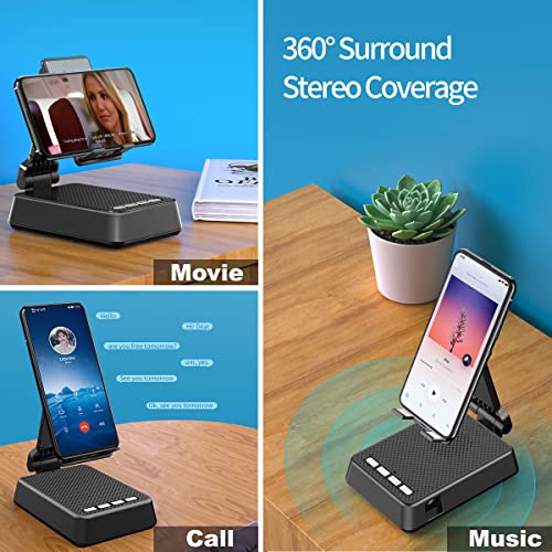 Bluetooth Speaker Desk Phone Stand - Adjustable Holder