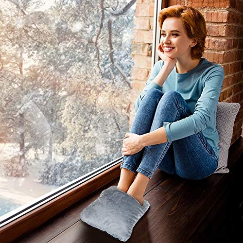 USB Foot Warmers with Massage & Vibration, Soft Fabric