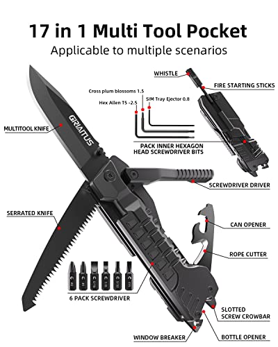 17-in-1 Multitool: Camping Accessories for Men